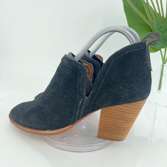 Jeffrey Campbell Cromwell Ankle Boots Women's 9 Black Suede Pointed Toe Western - Picture 8 of 16